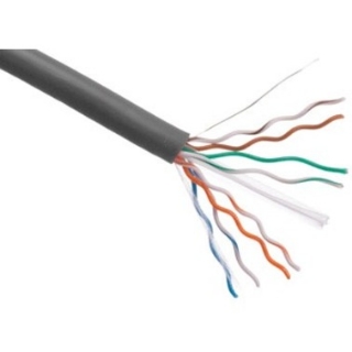 Picture of Axiom CAT5E 24AWG 4-Pair Solid Conductor 350MHz Bulk Cable Spool 1000FT (Gray)