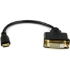 Picture of StarTech.com 8 in (20cm) Mini HDMI to DVI Cable, DVI-D to HDMI Cable (1920x1200p), HDMI Mini Male to DVI-D Female Display Cable Adapter