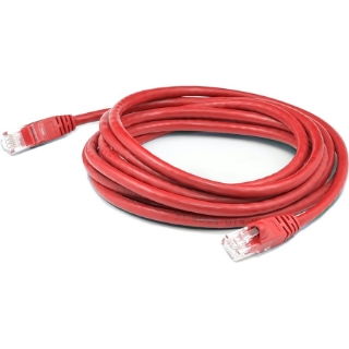 Picture of AddOn 50ft RJ-45 (Male) to RJ-45 (Male) Straight Red Cat6A UTP PVC Copper Patch Cable