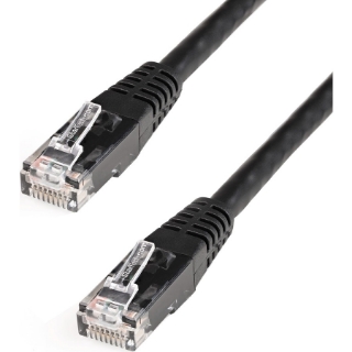 Picture of StarTech.com 50ft CAT6 Ethernet Cable - Black Molded Gigabit - 100W PoE UTP 650MHz - Category 6 Patch Cord UL Certified Wiring/TIA