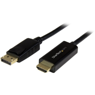 Picture of StarTech.com 3ft (1m) DisplayPort to HDMI Cable, 4K 30Hz Video, DP 1.2 to HDMI Adapter Cable Converter for HDMI Monitor/Display, Passive