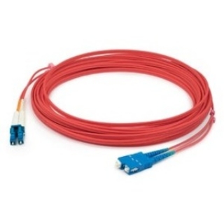Picture of AddOn 3m SC (Male) to LC (Male) Red OM1 TAA Compliant Duplex LSZH Fiber Patch Cable