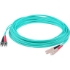 Picture of AddOn 3m SC (Male) to ST (Male) Straight Aqua OM4 Duplex Plenum Fiber Patch Cable