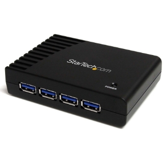 Picture of StarTech.com 4 Port Black SuperSpeed USB 3.0 Hub