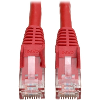 Picture of Tripp Lite 10ft Cat6 Gigabit Snagless Molded Patch Cable RJ45 M/M Red 10'