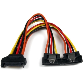 Picture of StarTech.com 6in Latching SATA Power Y Splitter Cable Adapter - M/F