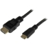 Picture of StarTech.com 1ft Mini HDMI to HDMI Cable with Ethernet, 4K 30Hz High Speed Mini HDMI 1.4 (Type-C) Device to HDMI Adapter Cable/Cord, M/M