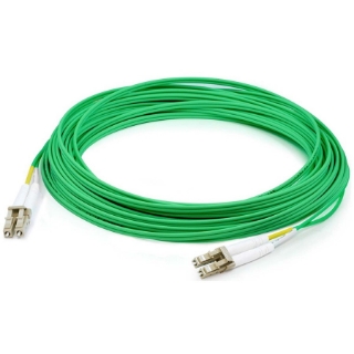 Picture of AddOn 2m LC (Male) to LC (Male) Green OM4 Duplex Fiber OFNR (Riser-Rated) Patch Cable