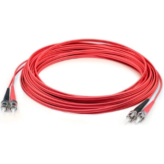 Picture of AddOn 3m ST (Male) to ST (Male) Red OM1 Duplex Plenum-Rated Fiber Patch Cable
