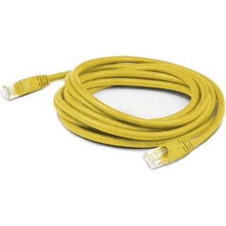 Picture of AddOn 66ft RJ-45 (Male) to RJ-45 (Male) Yellow Cat6A FTP PVC Copper Patch Cable