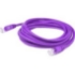 Picture of AddOn 2.5ft RJ-45 (Male) to RJ-45 (Male) Purple Cat6 Straight Shielded Twisted Pair PVC Copper Patch Cable
