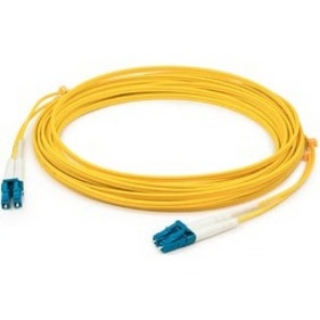 Picture of AddOn 4m LC (Male) to LC (Male) Yellow OM4 Duplex Fiber OFNR (Riser-Rated) Patch Cable