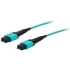 Picture of AddOn 5m MPO (Male) to MPO (Male) 12-Strand Aqua OM4 Crossover Fiber OFNR (Riser-Rated) Patch Cable