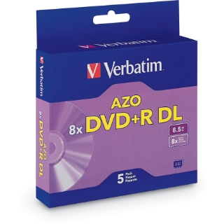 Picture of Verbatim DVD+R DL 8.5GB 8X with Branded Surface - 5pk Jewel Case Box