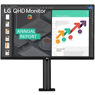 Picture of LG 27BN88Q-B 27" WQHD LCD Monitor - 16:9 - Textured Black
