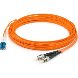 Picture of AddOn 3m LC (Male) to ST (Male) Orange OM1 Duplex Fiber OFNR (Riser-Rated) Patch Cable