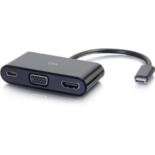 Picture of C2G USB C to HDMI and VGA Multiport Adapter with Power Delivery