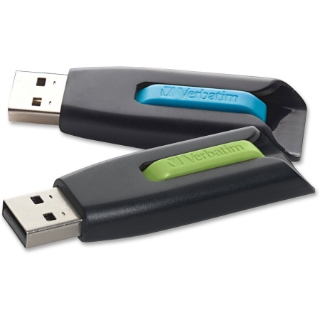 Picture of 32GB Store 'n' Go&reg; V3 USB 3.2 Gen 1 Flash Drive - 2pk - Blue, Green