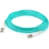 Picture of AddOn 10m LC (Male) to LC (Male) Aqua OM3 Duplex Fiber OFNR (Riser-Rated) Patch Cable