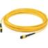 Picture of AddOn 25m MPO (Male) to MPO (Male) 12-Strand Yellow OS2 Straight Fiber OFNR (Riser-Rated) Patch Cable