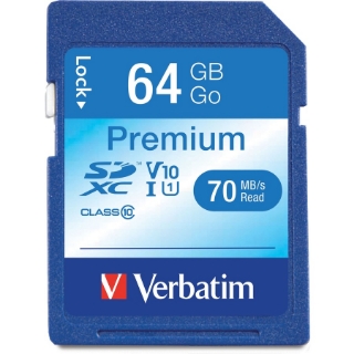 Picture of Verbatim 64GB Premium SDXC Memory Card, UHS-I Class 10