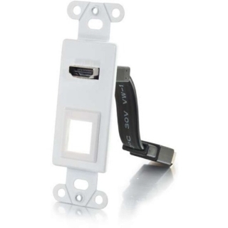 Picture of C2G HDMI Pass Through Decorative Wall Plate with One Keystone - White