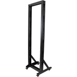Picture of StarTech.com 2-Post Server Rack with Sturdy Steel Construction and Casters - 42U