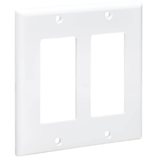 Picture of Tripp Lite Double-Gang Faceplate, Decora Style - Vertical, White
