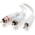 Picture of C2G 12ft One 3.5mm Stereo Male to Two RCA Stereo Male Audio Y-Cable - White