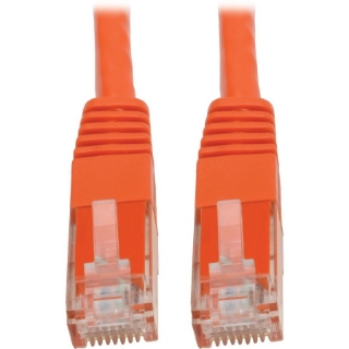 Picture of Tripp Lite Cat6 Cat5e Gigabit Molded Patch Cable RJ45 MM 550MHz Orange 20ft