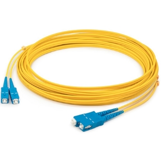 Picture of AddOn 10m SC (Male) to SC (Male) Yellow OS2 Duplex Fiber OFNR (Riser-Rated) Patch Cable