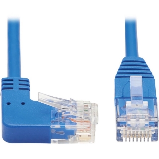 Picture of Tripp Lite Cat6 Ethernet Cable Right Angled UTP Slim Molded M/M Blue 20ft