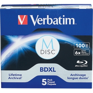 Picture of Verbatim Verbatim M DISC BD-R XL 100GB 6X Lifetime Archival 5PK J/C