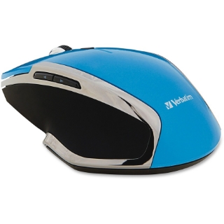 Picture of Verbatim Wireless Notebook 6-Button Deluxe Blue LED Mouse - Blue