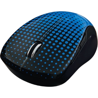 Picture of Wireless Notebook Multi-Trac Blue LED Mouse - Dot Pattern Blue