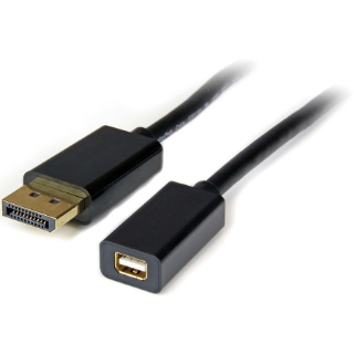 Picture of StarTech.com 3ft (1m) DisplayPort to Mini DisplayPort Cable, 4K x 2K Video, DP Male to Mini DP Female Adapter Cable, DP to mDP 1.2 Monitor