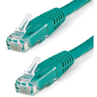 Picture of StarTech.com 1ft CAT6 Ethernet Cable - Green Molded Gigabit - 100W PoE UTP 650MHz - Category 6 Patch Cord UL Certified Wiring/TIA