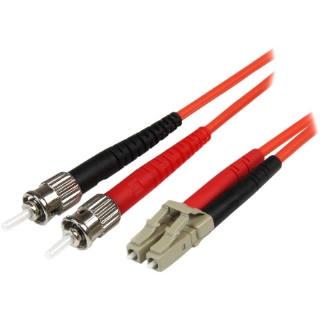 Picture of StarTech.com 2m Fiber Optic Cable - Multimode Duplex 50/125 - LSZH - LC/ST - OM2 - LC to ST Fiber Patch Cable