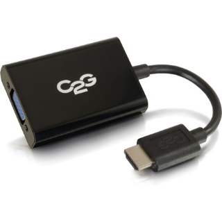 Picture of C2G HDMI to VGA Adapter Converter Dongle with Stereo Audio M/F - Black