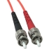 Picture of C2G-4m LC-ST 62.5/125 OM1 Duplex Multimode PVC Fiber Optic Cable - Orange