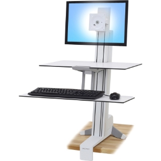 Picture of Ergotron WorkFit-S, Single LD with Worksurface+ (White)