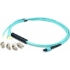 Picture of AddOn 3m MPO (Female) to 8xLC (Male) 8-Strand Aqua OM3 Fiber Fanout Cable