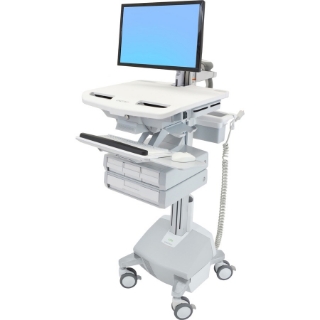 Picture of Ergotron StyleView Electric Lift Cart with LCD Arm, LiFe Powered, 4 Drawers (3x1+1)