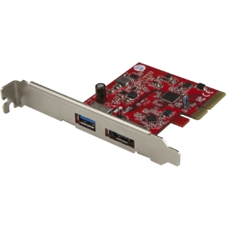 Picture of StarTech.com 2 Port USB 3.1 (10Gbps) + eSATA PCI Express Card - 1x USB-A + 1x eSATA - USB 3.1 PCIe Card & eSATA Card - USB 3.1 Expansion Card