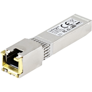 Picture of StarTech.com MSA Uncoded SFP+ Module - 10GBASE-T - 10GE Gigabit Ethernet SFP+ SFP to RJ45 Cat6/Cat5e Transceiver Module - 30m