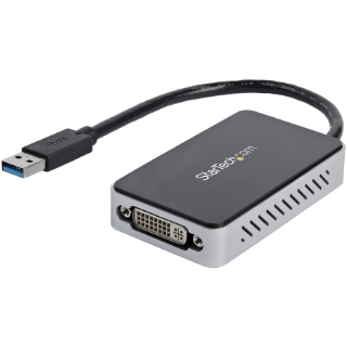 Picture of StarTech.com USB 3.0 to DVI External Video Card Multi Monitor Adapter with 1-Port USB Hub - 1920x1200