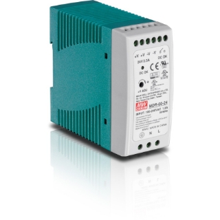 Picture of TRENDnet 60 W Single Output Industrial DIN-Rail Power Supply, Universal AC Input, Extreme -20 to 70 &deg;C (-4 to 158 &deg;F) Operating Temp, TI-M6024