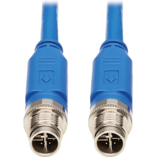 Picture of Tripp Lite NM12-601-10M-BL M12 X-Code Cat6 Ethernet Cable, M/M, Blue, 10 m (32.8 ft.)