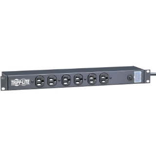 Picture of Tripp Lite Power Strip Rackmount Metal 120V 5-15R 6 Front Face Outlet 1URM