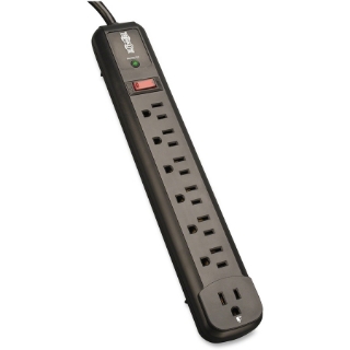 Picture of Tripp Lite Surge Protector Power Strip TL P74 RB 120V Right Angle 7 Outlet Black